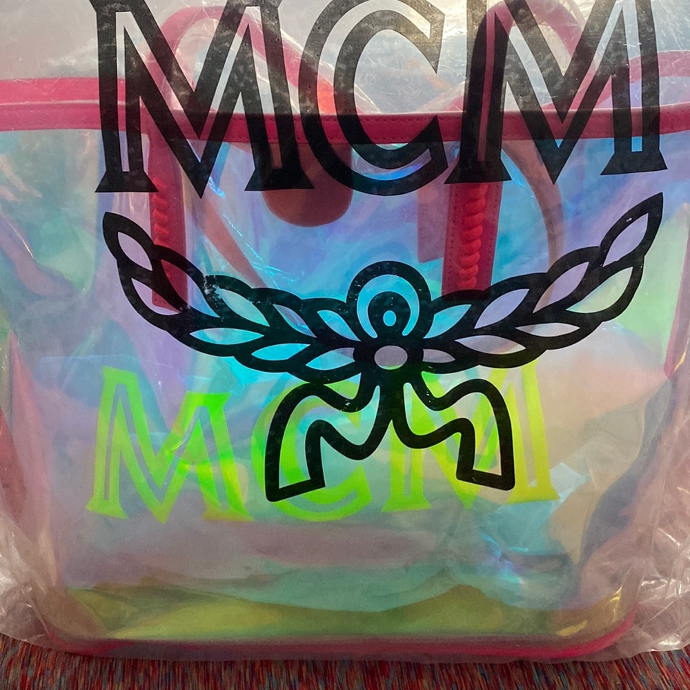 Mcm transparent tote bag